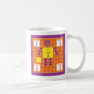 Taza De Café La geométrica-mug-cuadrada-edad de 5 años