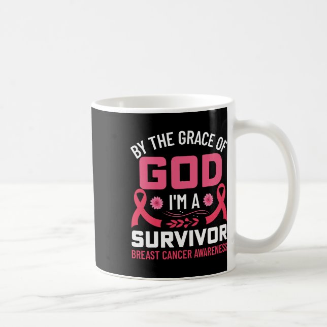 Taza De Café La Gracia De Dios Que Soy Sobreviviente Del Cáncer (Derecha)