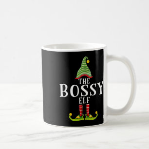 Taza De Café La graciosa armonía de Bossy Elf con las navidades