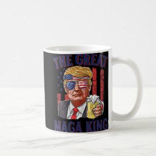Taza De Café La gran diversión del rey de Maga Trump la cerveza