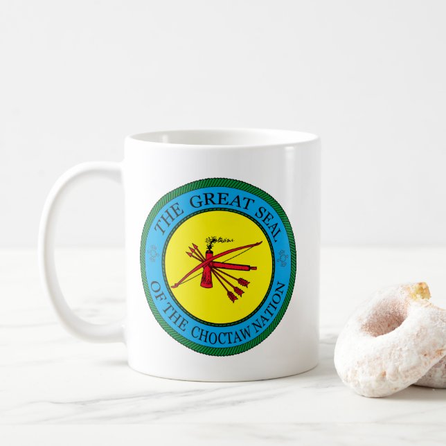 Taza De Café La gran foca de la nación de Choctaw de Oklahoma (Con donut)