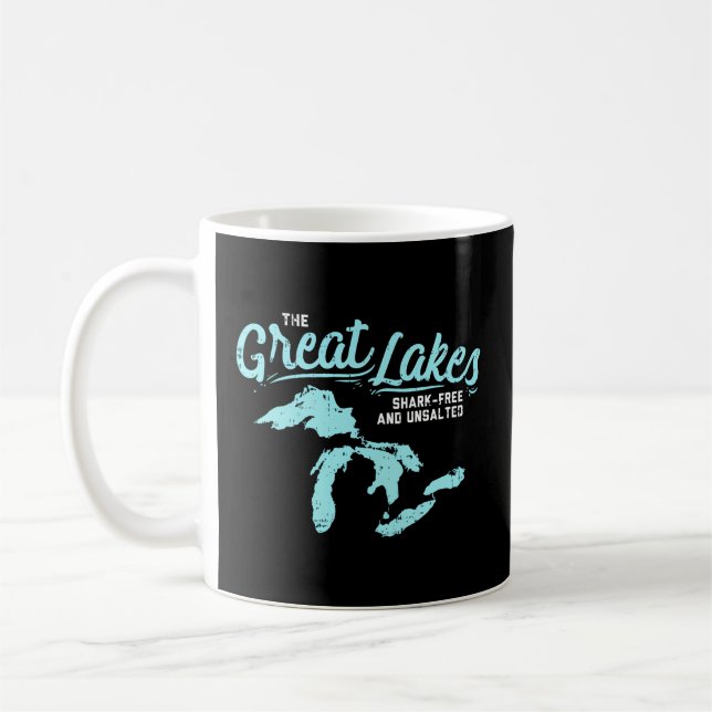 Taza De Café La Gran Laguna De Verano De Los Tiburones De Los G (Izquierda)