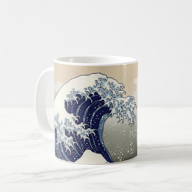 Taza De Café La gran ola del Kanagawa Katsushika Hokusai (Anverso izquierdo)