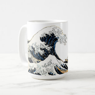 Taza De Café La Gran Ola Fuera de Kanagawa Hokusai, arte japoné