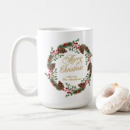 Taza De Café La guerra de los Navidades con guiones de oro de l