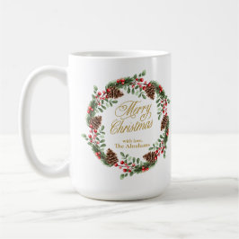 Taza De Café La guerra de los Navidades con guiones de oro de l