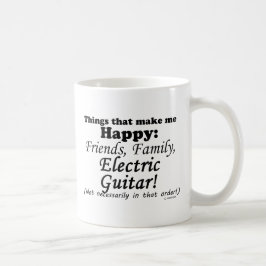 Taza De Café La guitarra eléctrica me hace feliz