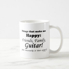 Taza De Café La guitarra me hace feliz