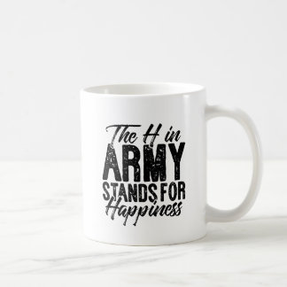 Taza De Café La H en el ejército significa felicidad