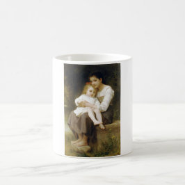 Taza De Café La hermana mayor (por William Bouguereau)