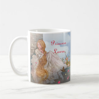Taza De Café La Hermosa Princesa Personalizada añade tu nombre.