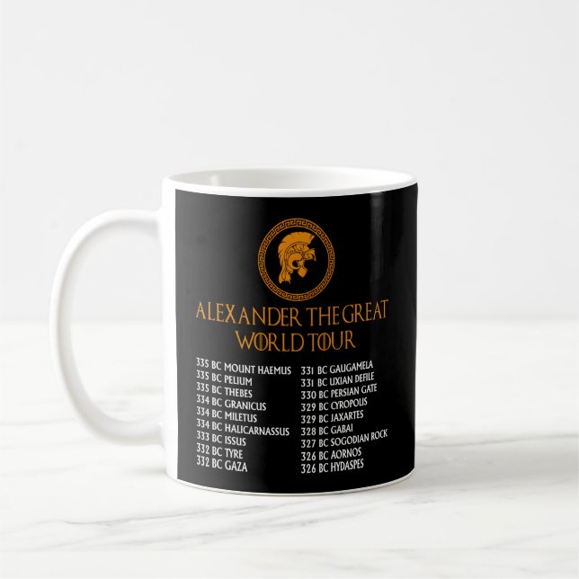 Taza De Café La Historia De La Antigua Grecia Alejandro El Gran (Izquierda)