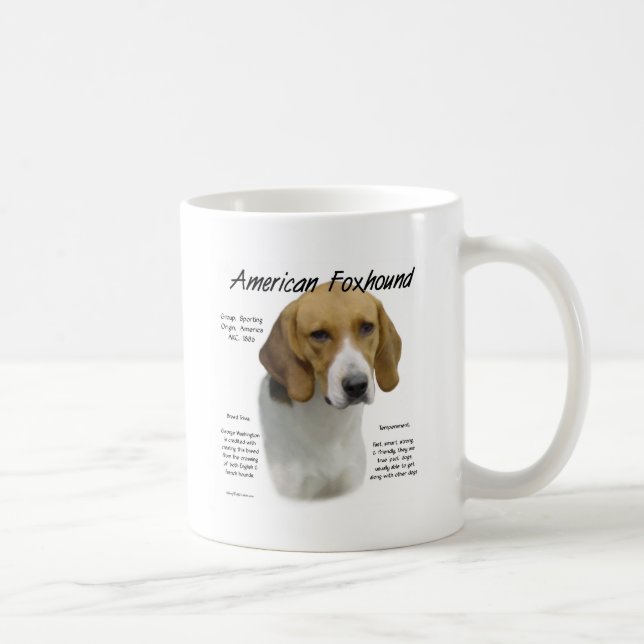Taza De Café La historia de los Foxhound estadounidenses, todo  (Derecha)