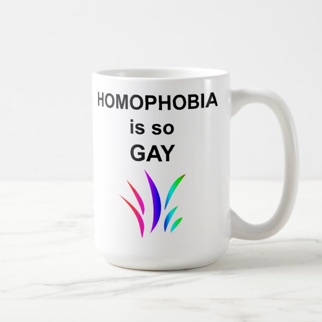 Taza De Café La homofobia es tan gay (Derecha)