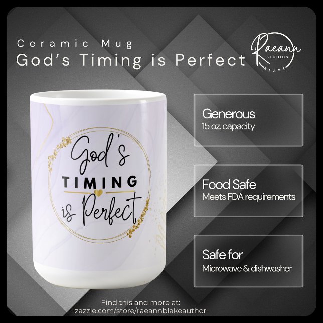 Taza De Café La hora de Dios es la cerámica perfecta (Subido por el creador)