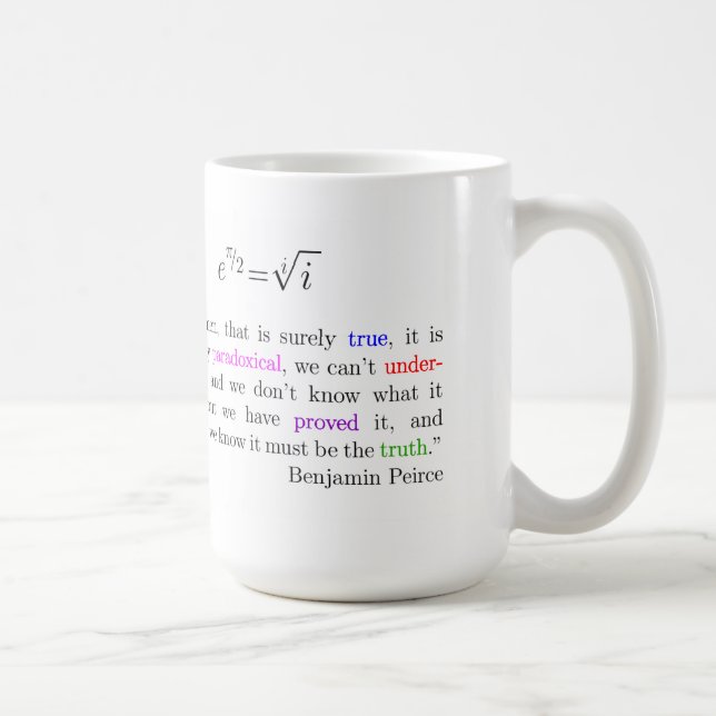 Taza De Café La identidad de Euler (Derecha)