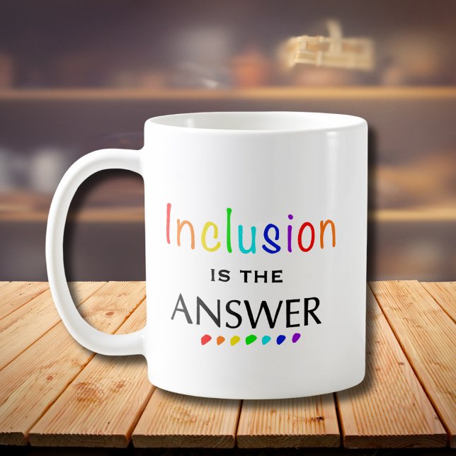 Taza De Café La inclusión es la respuesta - Conciencia sobre la (Subido por el creador)