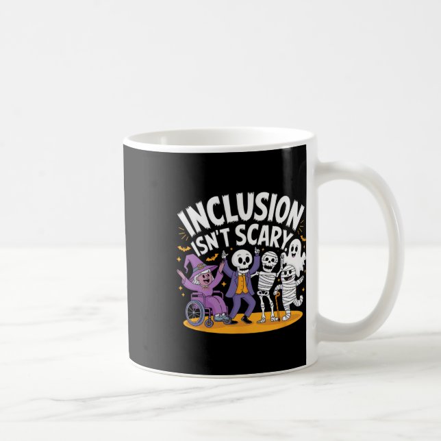 Taza De Café La inclusión no es atemorizante profesor esqueleto (Derecha)