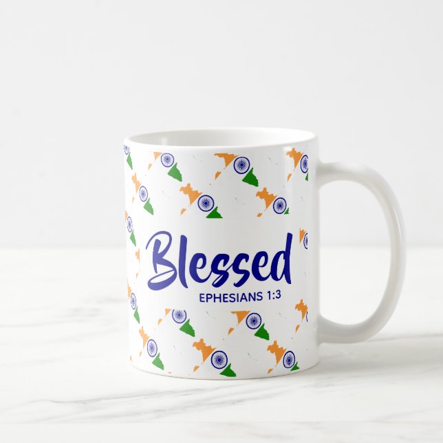 Taza De Café La India bendice las escrituras de efesios cristia (Derecha)