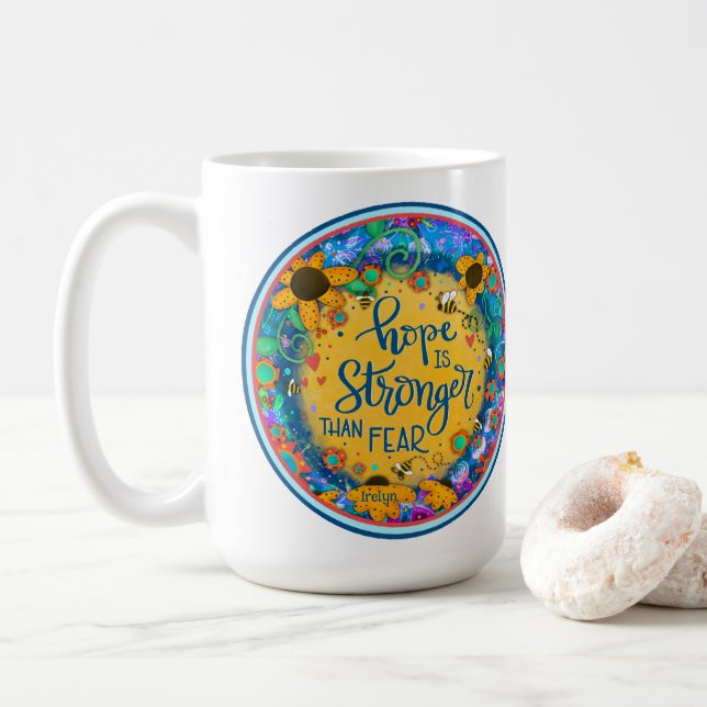 Taza De Café La inespiritualidad del abejorro bumblebee floral  (Con donut)