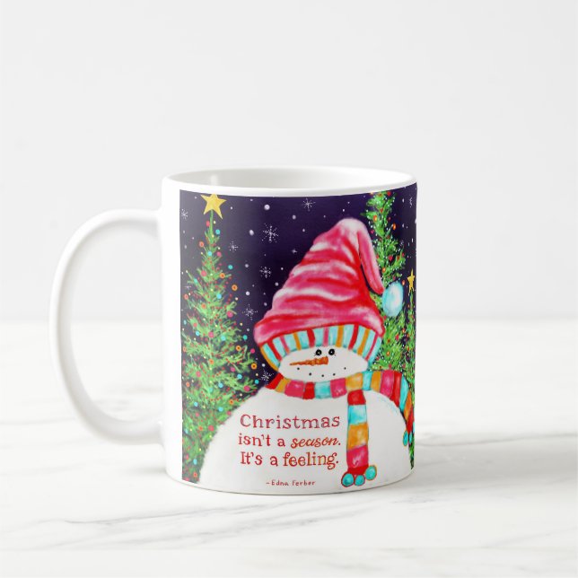 Taza De Café La ingenuidad de los Navidades de Snowman (Izquierda)