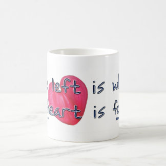 Taza De Café La izquierda es donde está el corazón