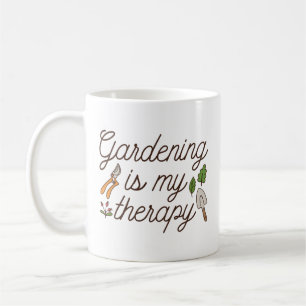 Taza De Café La jardinería es mi terapia