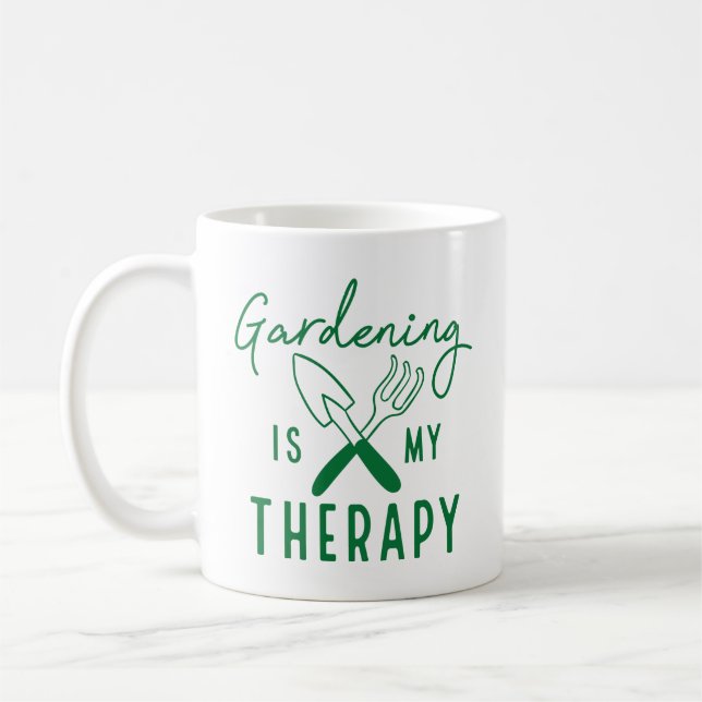 Taza De Café La jardinería es mi terapia (Izquierda)