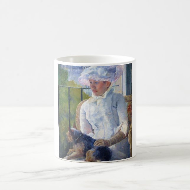 Taza De Café La joven Chica y su perro, Mary Cassatt (Centro)