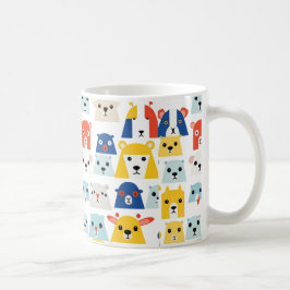 Taza De Café La jungla alegre animal adorable se enfrenta a la 
