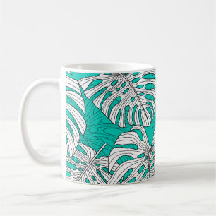 Taza De Café La jungla deja sin foco tropical floral