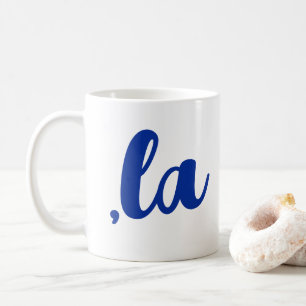 Taza De Café ,la Kamala coma pronuncia texto azul