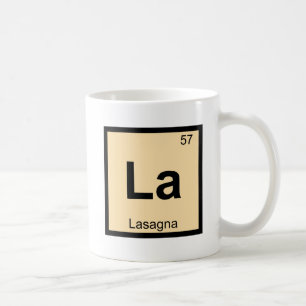 Taza De Café La - Lasagna Química Símbolo de la Tabla Periódica