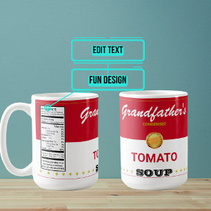 Taza De Café La lata simulada de sopa graciosa