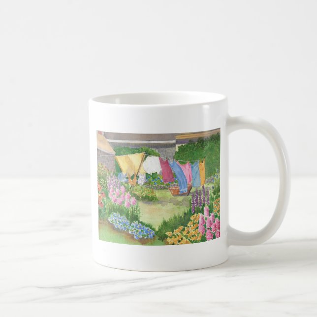 Taza De Café La lavandería de Kathy en Monhegan es Maine Mug (Derecha)