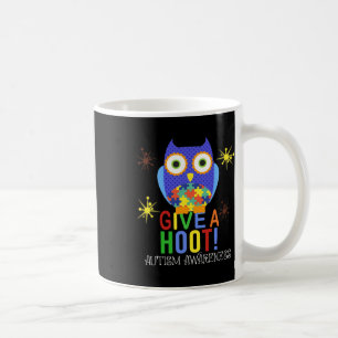Taza De Café La Lechuza Concientiza Sobre El Autismo De Las Niñ
