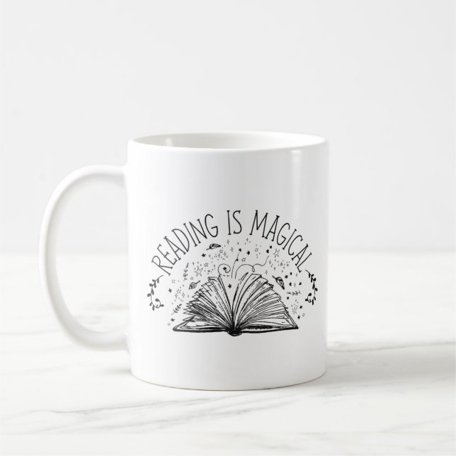 Taza De Café La lectura de libros es mágica (Izquierda)