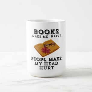 Taza De Café La lectura de otoño de libros de retiro me hacen f