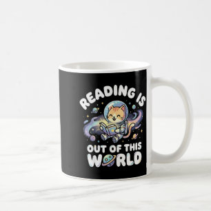 Taza De Café La lectura es divertida fuera de este mundo, libro