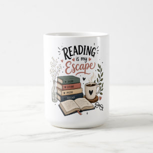 Taza De Café La lectura es mi escape - Estética de amante de li
