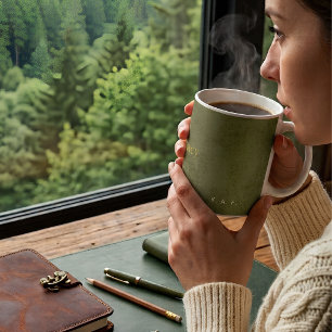 Taza De Café La Legado   Autor Personalizado Verde