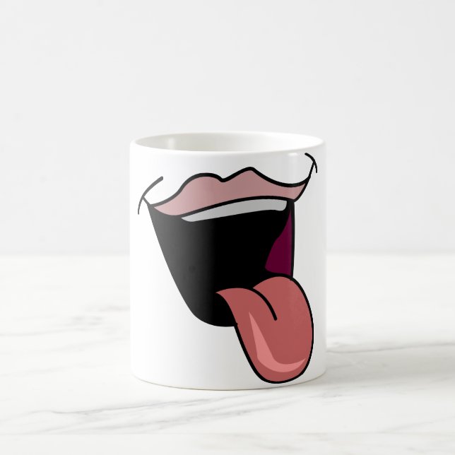 Taza De Café La lengua hacia fuera asalta (Centro)