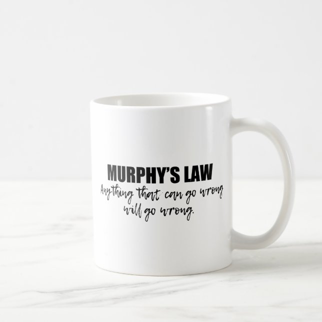 Taza De Café La ley de Murphy (Derecha)