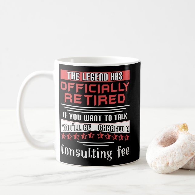 Taza De Café La Leyenda Ha Retirado Oficialmente El Cargo De Co (Con donut)