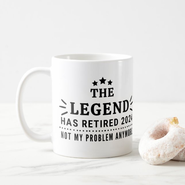 Taza De Café La leyenda se ha retirado 2024 No es mi jubilación (Con donut)