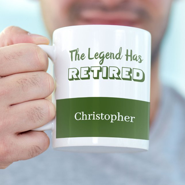 Taza De Café La leyenda se ha retirado de la jubilación blanca  (Subido por el creador)