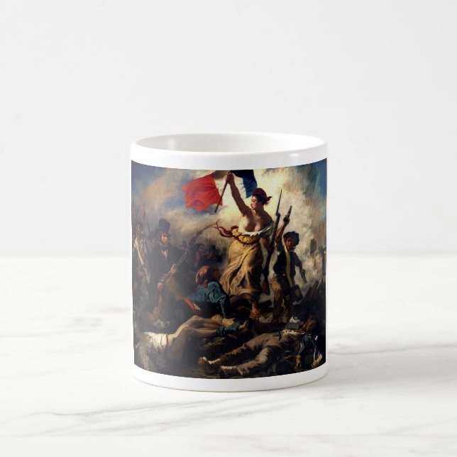 Taza De Café La libertad como líder del pueblo, Eugene Delacroi (Centro)