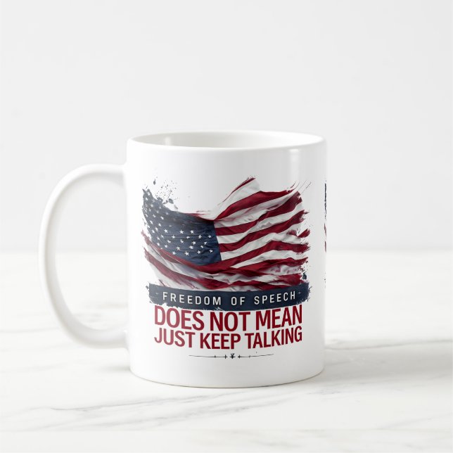 Taza De Café La libertad de expresión no significa seguir habla (Izquierda)
