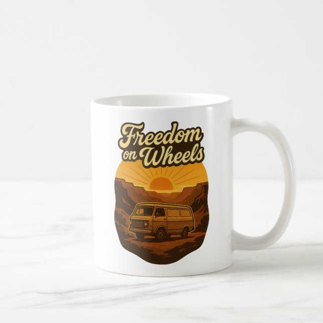 Taza De Café La libertad sobre las ruedas: la aventura retro (Derecha)