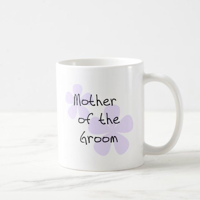 Taza De Café La lila florece a la madre del novio (Derecha)